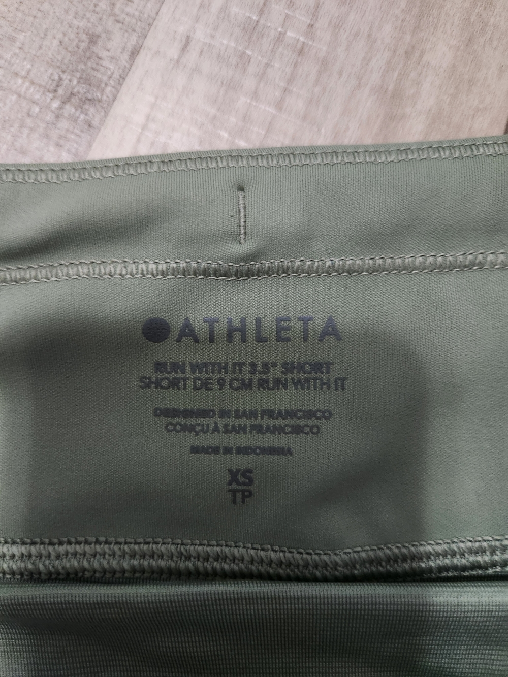 Athleta Sage Green High-Waist Athletic Shorts - Picture 3 of 3